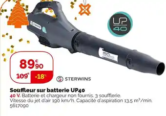 Weldom Sterwins souffleur sur batterie up40 offre