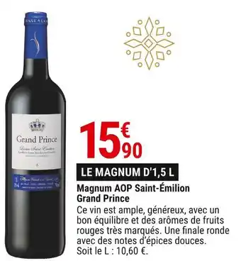 Gamm vert Grand prince magnum aop saint-émilion offre