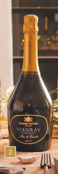 Gamm vert Baron tufier aop vouvray brut tête de cuvée offre