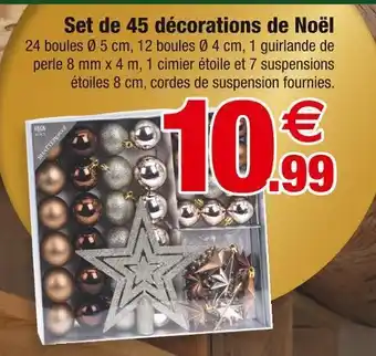 Bazarland Set de 45 décorations de noël offre
