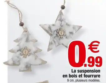 Bazarland La suspension en bois et fourrure offre