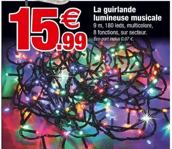 Bazarland La guirlande lumineuse musicale offre