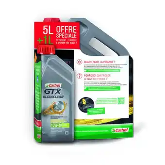 Castrol huile moteur castrol gtx ultraclean 10w40 a3/b4 essence et diesel 5 l + 1 l