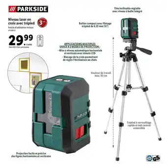 Lidl Niveau Laser En Croix Avec Trépied Parkside offre