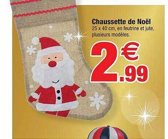 Bazarland Chaussette de noël offre
