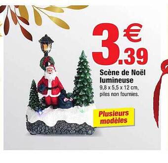 Bazarland Scène de noël lumineuse offre