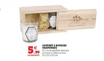 Hyper U Coffret 2 bougies parfumées offre