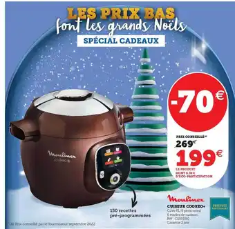 Hyper U Cuiseur cookeo+ moulinex offre