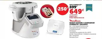 Hyper U Robot cuiseur i-companion connecté + balance moulinex offre