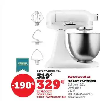 Hyper U Robot pâtissier kitchenaid offre