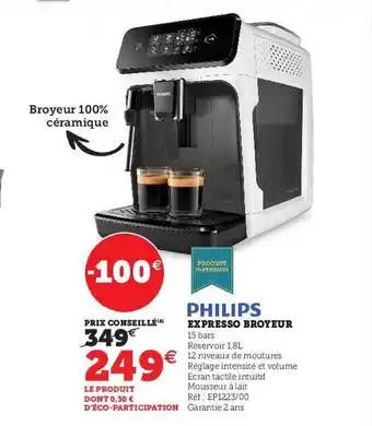 Hyper U Expresso broyeur philips offre