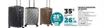 Valise à roulettes 48 cm env.