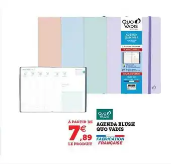 Hyper U Agenda blush quo vadis offre