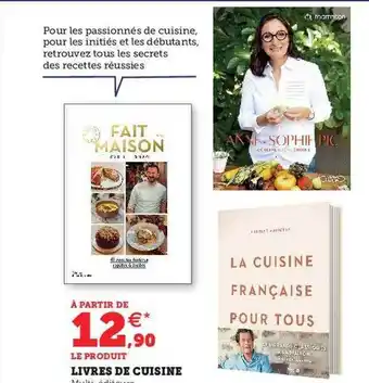 Hyper U Livres de cuisine offre