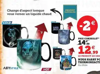 Hyper U Mugs harry potter thermocreactifs offre