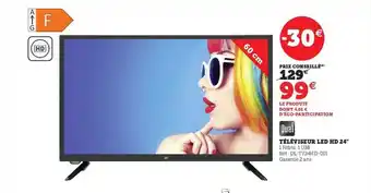 Hyper U Téléviseur led hd 24 offre