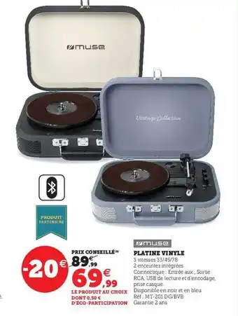 Hyper U Platine vinyle muse offre