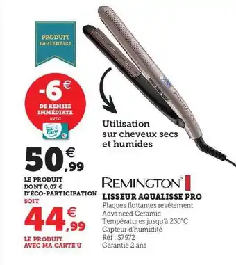Hyper U Lisseur aqualisse pro remington offre