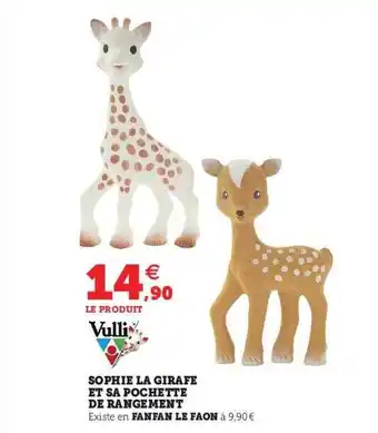 Hyper U Sophie la girafe et sa pochette de rangement vulli offre