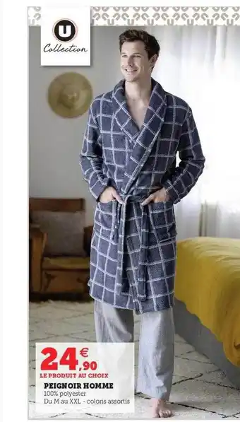 Hyper U Peignoir homme u collection offre