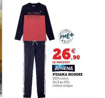 Hyper U Pyjama homme athena offre