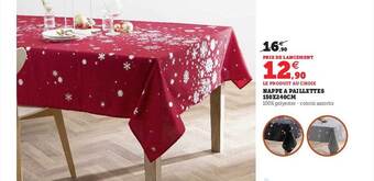Hyper U Nappe à paillettes 150x240 cm offre
