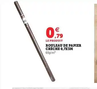 Hyper U Rouleau de papier crèche 0,7x3 m offre
