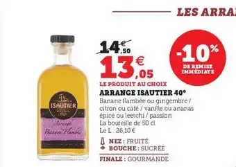 Hyper U Arrangé isautier 40° offre