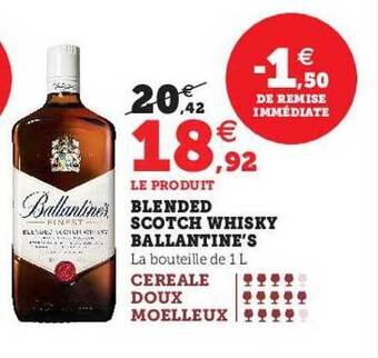Hyper U Blended scotch whisky ballantine's offre