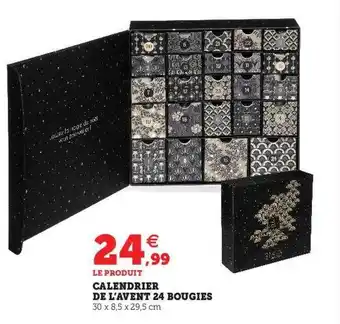 Hyper U Calendrier de l'avent 24 bougies offre