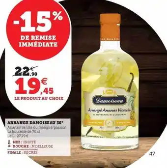 Super U Arrangé damoiseau 30° offre