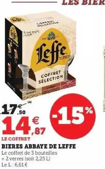Super U Bières abbaye de leffe offre