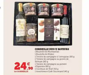 Corbeille duo u saveurs