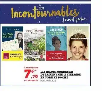 Super U Les incontournables de la rentrée littéraire en format poche offre