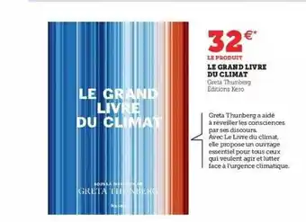 Super U Le grand livre du climat - greta thunberg offre