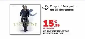 Cd johnny hallyday légende best of