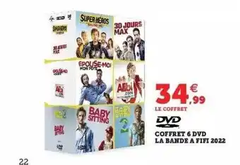 Super U Coffret 6 dvd la bande à fifi 2022 offre