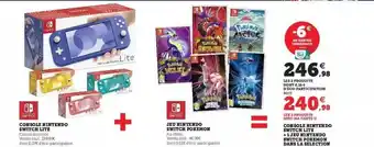 Super U Console nintendo switch lite + jeu nintendo switch pokémon offre