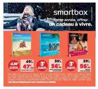Super U Tentation à deux, week-end évasion en amoureux, rendez-vou gourmand smartbox offre