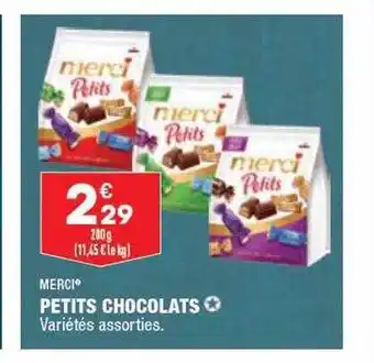 ALDI Petits chocolats merci offre