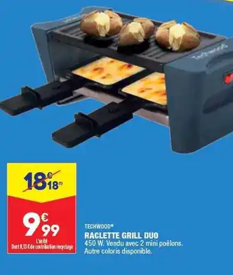 ALDI Raclette grill duo techwood offre
