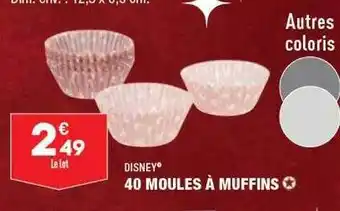 ALDI 40 moules à muffins disney offre