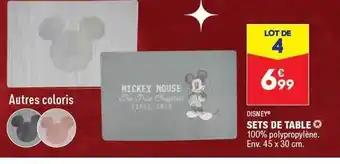 ALDI Sets de table disney offre