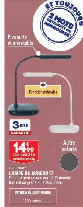 ALDI Lampe de bureau light zone offre