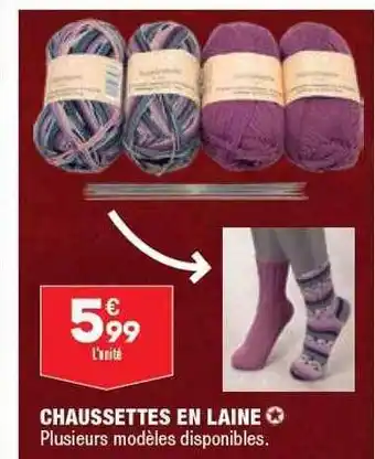 ALDI Chaussettes en laine offre