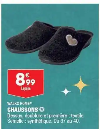 ALDI Chaussons walkx home offre