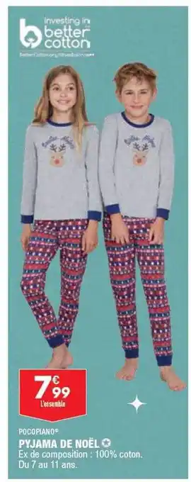ALDI Pyjama de noël pocopiano offre