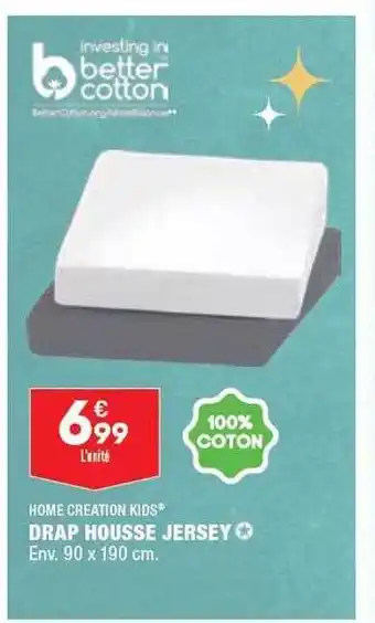 ALDI Drap housse jersey home création kids offre