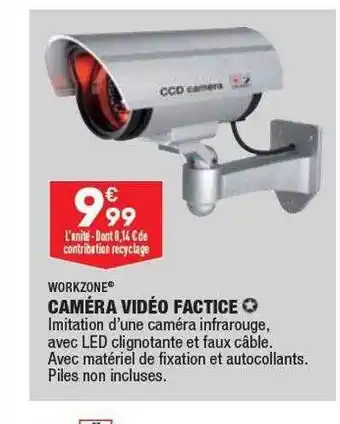 ALDI Caméra vidéo factice workzone offre