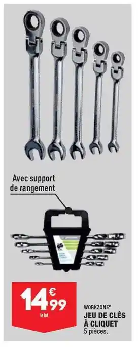 Jeu de clés à cliquet workzone